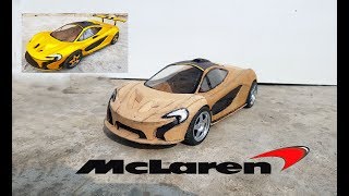 How to make RC Mc Laren  DIY  Cardboard Mc laren P1 How to make electric toy car [upl. by Nwahsirhc]