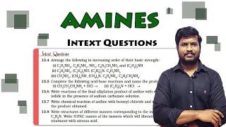 7Amines Intext Questions  Amines  chemistryteach  Class 12 Chemistry [upl. by Ehtyde997]