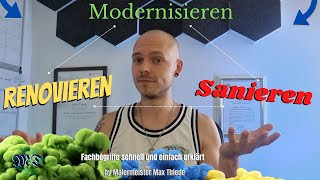 ACHTUNG Unterschied Renovierung  Sanierung  Modernisierung 👀  by Malermeister Max Thiede [upl. by Aneleairam777]