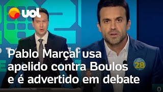 Debate Record Pablo Marçal usa apelido contra Boulos é advertido e perde tempo de resposta [upl. by Tasia338]