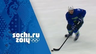 Ice Hockey  Mens PlayOff  Slovenia v Austria  Sochi 2014 Winter Olympics [upl. by Klimesh]