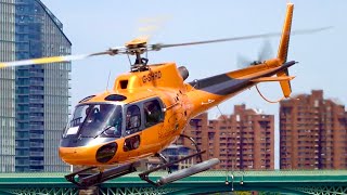 Airbus Helicopters H125 AS350 B2  Startup Takeoff and Landing at London Battersea Heliport [upl. by Susie970]