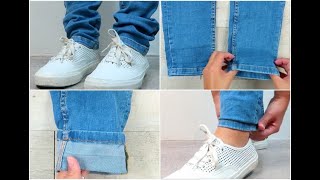 Jeans lungo Ecco come fare la piega in modo semplice e veloce [upl. by Barbaraanne]