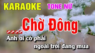 Karaoke Chờ Đông Tone Nữ Nhạc Sống Dễ Hát  Nguyễn Linh [upl. by Wun800]