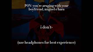 arguing with miguel ohara your boyfriend  asmr ai audio bilingual [upl. by Htaeh870]