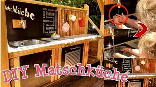 DIY Matschküche Stelzenhaus Outdoor Kinder Küche selber bauen Modern Wood Art Mud Kitchen [upl. by Corson460]