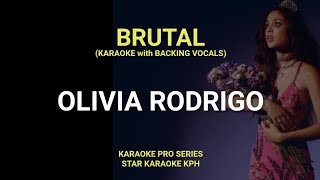 Olivia Rodrigo  Brutal  KARAOKE with BACKING VOCALS [upl. by Allrud]