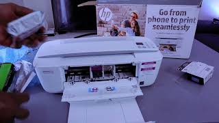 Installing Setup Ink Cartridges in HP Deskjet 3700e3755e3772e AllInOne Printer [upl. by Ermanno]