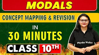 MODALS in 30 Minutes  Mind Map Series for Class 10th [upl. by Lilian]