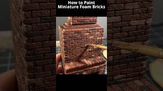 How to Paint Realistic Foam Bricks Part 2 miniature diorama painting [upl. by Mutz]