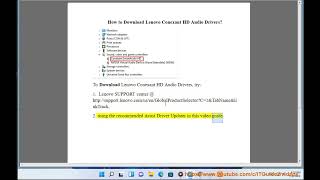 Download Lenovo Conexant SmartAudio HD Audio Drivers for Windows 1087 [upl. by Grenville]