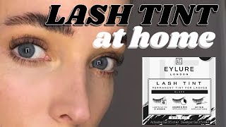 HOW TO TINT YOUR LASHES AT HOME SAFELY  DIY Eylure DyeLash Eyelash Tint Easy Tutorial [upl. by Weisler682]