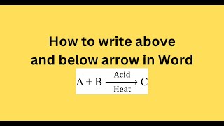 How to write above and below arrow in Word [upl. by Haraf]