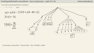Prawdopodobieństwo warunkowe  kurs rozszerzony [upl. by Yecies]