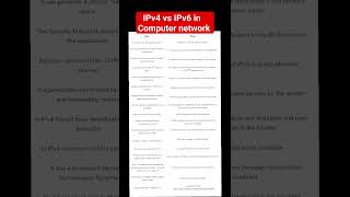 IPv4 vs IPv6 difference computernetwork computernetwork networking shorts [upl. by Bass]