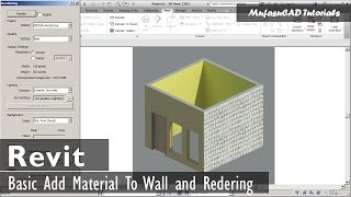 Revit Beginner How To Add Material And Rendering Basic [upl. by Higbee393]