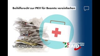 Private Krankenversicherung für Beamte Beihilfe entbürokratisieren [upl. by Millian]