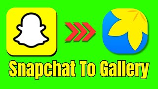 How to Save Snapchat Photos to Your Gallery  Save Snapchat Memories in Gallery Directly [upl. by Drawd]