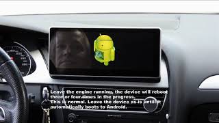 RSNAV Android for Audi Cars How to update software with TFcard [upl. by Gnilsia752]