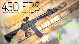 POWERFUL Interceptor DMR  Airsoft Gameplay  Lancer Tactical Gen3 M4 AEG [upl. by Frankhouse]