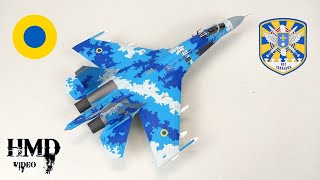 Sukhoi Su27 FlankerB Ukrainian Air Force 831st IAP Blue 50 Ukraine JC Wings 172 Diecast Model [upl. by Leseil]