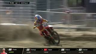 Battle of giants with Herlings and Prado in Lommel MXGP Race 2  MXGP of Flanders 2024 [upl. by Aitahs]