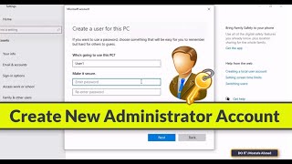 How to Create New Administrator Account in Windows 10 ✔ [upl. by Brandtr]