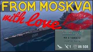 85K DEVASTATING STRIKE ON YAMATO FROM MOSKVA  World of Warships [upl. by Ellinet117]