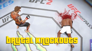 EA Sports UFC 2  Best Brutal Knockouts Compilation 1 [upl. by Nessah985]