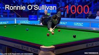 Ronnie O’Sullivan 1000’th century  FULL Frame  HD 1080P [upl. by Yauq]