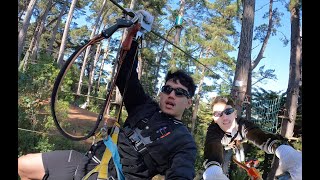 ZIPLINE AND ROPE COURSE IS EASY FOR TOUGH ABSEILER WELLINGTON NEW ZEALAND 😂 [upl. by Assiran]