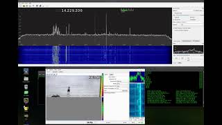 A complete SSTV QSO in 5 parts using RTLSDR and QSSTV  Part 4 [upl. by Einaej]