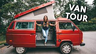 our 1987 Westfalia VAN TOUR [upl. by Kcirdez547]