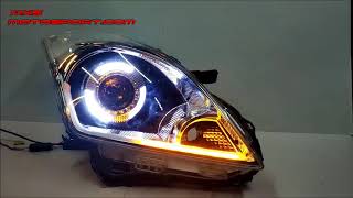 V1553 Maruti Suzuki Baleno Projector Headlights with Matrix Mode by Mxsmotosport [upl. by Edgard]