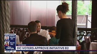 Initiative 82 passes DC tipped workers to be paid minimum wage  FOX 5 DC [upl. by Aranaj]