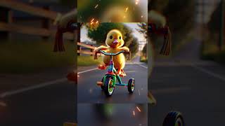 The curious duckling rode his bike and fell down pitifully duck shorts [upl. by Georgia]