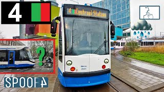 Cabinerit Tram 4 Amsterdam  Drentepark  Centraal Station Tram Drivers POV [upl. by Nur]