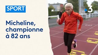 A 82 ans Micheline vise le podium aux championnats du Monde du 100 m [upl. by Absalom]