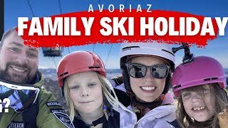 Family Skiing holiday in Avoriaz  4k  Advice amp Tips when taking young children 6amp8 [upl. by Nevek]