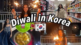 🇰🇷My first Diwali in Korea 💓 shopping cooking at home 👩🏻‍🍳🛍️ [upl. by Hollingsworth]