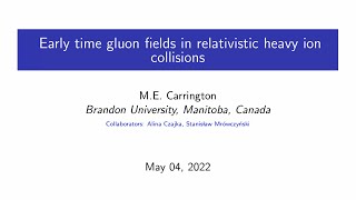 Early time gluon fields in relativistic heavy ion collisions [upl. by Breen]