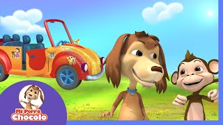 🚗 VAMOS DE PASEO EN EL AUTO DE CHOCOLO 🐾  CANCIONES INFANTILES 🎵 [upl. by Amyas]