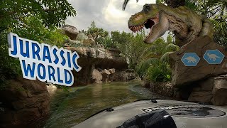 POV Jurassic World The Ride at Universal Studios Hollywood [upl. by Hachman]