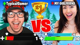 I 1v1 My Girlfriend For 100000 VBucks Fortnite [upl. by Lathan]