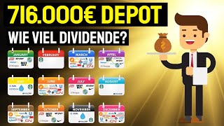 So viel DIVIDENDE zahlt mein 716000€ Dividenden Aktien Depot📈💰 [upl. by Sivartal]