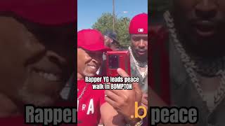 Rapper YG leads peace walk in BOMPTON [upl. by Dlanod]