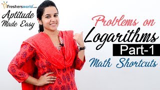 Aptitude Made Easy – Problems on Logarithms – Part 1 Basics and Methods Shortcuts Tricks [upl. by Giwdul]