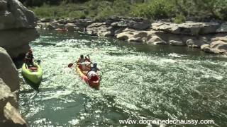 Ardèche Outdoor sud France Domaine de Chaussy  canoe kayak dans les quotGorges de lArdèchequot [upl. by Lorrimer]