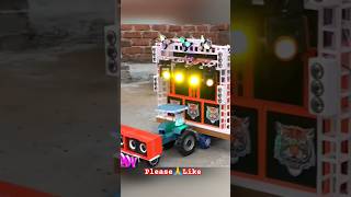 Mini Dj Setup in Truck  Gauri Ganesh murti Big Dj Track Radha Krishna Dj Light Trolley shorts dj [upl. by Nikoletta794]