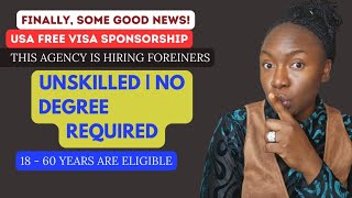 URGENT USA WORK VISA 2024 CARE JOBS AND OTHERS [upl. by Ardehs]